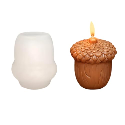 Silikonform Weihnachten 3D Tannenzapfen Kerzenform,Silikonform Tannenzapfen für DIY Kerzen,Silikonformen Gießformen Weihnachten Seifen Schokolade,Kerzenformen Silikon Deko (D) von Xiyocadt