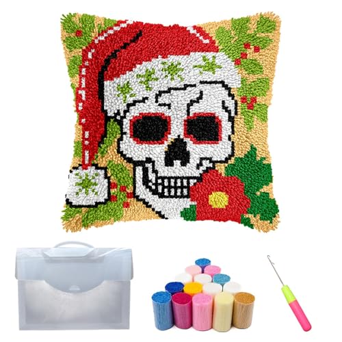 Xiyocadt Knüpfhaken-Set mit Weihnachtlichen für Erwachsene und Kinder, Anfänger,DIY,Knüpfkissen-Set,Vorgedruckte Bastelteppich-Kits,Kreuzstich,Stickerei,Kissenbezug für Zuhause,Sofa,Dekoration (E) Xiyocadt Knüpfhaken-Set mit Weihnachtlichen für Erwachsene und Kinder, Anfänger,DIY,Knüpfkissen-Set,Vorgedruckte Bastelteppich-Kits,Kreuzstich,Stickerei,Kissenbezug für Zuhause,Sofa,Dekoration (E) von Xiyocadt