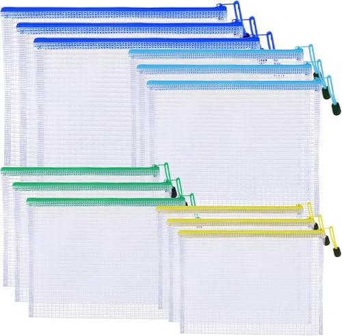 Xizhiwan 12 Reißverschluss Dokumententasche Kunststoff 4 Größen wasserdichte Netz Dokumententasche Mehrzweckreise Reißverschluss Dokumententasche wiederverwendbare transparente Briefgröße Aufbewahrung Xizhiwan 12 Reißverschluss Dokumententasche Kunststoff 4 Größen wasserdichte Netz Dokumententasche Mehrzweckreise Reißverschluss Dokumententasche wiederverwendbare transparente Briefgröße Aufbewahrung von Xizhiwan