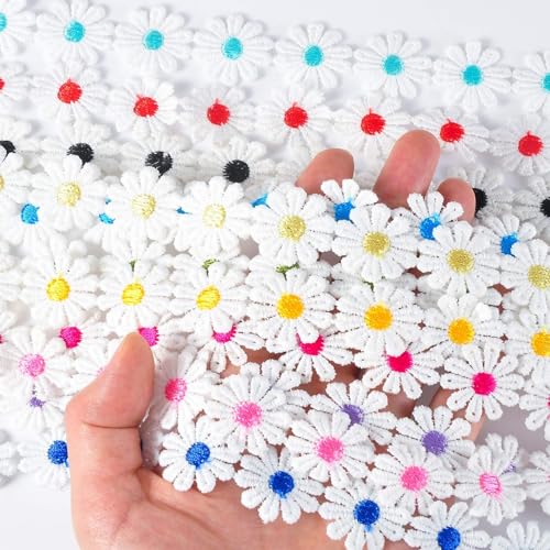 Xizhiwan 12 Yard Mischfarbe Daisies Sonnenblume Dekoration Spitze Lace Stickerei Nähband für Handwerk DIY Dekoration Xizhiwan 12 Yard Mischfarbe Daisies Sonnenblume Dekoration Spitze Lace Stickerei Nähband für Handwerk DIY Dekoration von Xizhiwan