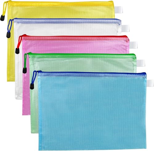 Xizhiwan 5 Pack Plastik Brieftasche A4 Ordner Datei Reißverschluss Tasche A4 Reißverschluss Tasche Xizhiwan 5 Pack Plastik Brieftasche A4 Ordner Datei Reißverschluss Tasche A4 Reißverschluss Tasche von Xizhiwan