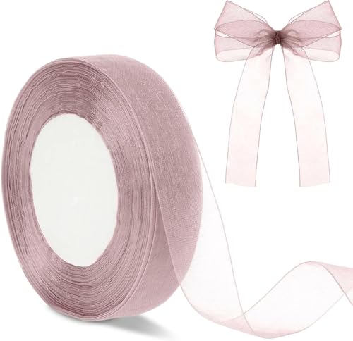 Xizhiwan Geschenkband, 21 mm, Rosa, 45 m, dünn, glänzend, Organzaband, Chiffon, für Blumensträuße, Hochzeiten, Geburtstage, handgefertigte Bastelarbeiten und Zubehör Xizhiwan Geschenkband, 21 mm, Rosa, 45 m, dünn, glänzend, Organzaband, Chiffon, für Blumensträuße, Hochzeiten, Geburtstage, handgefertigte Bastelarbeiten und Zubehör von Xizhiwan
