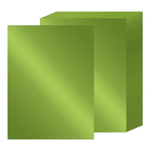 24 Blatt grünes Metallic-Kartonpapier, 21,6 x 27,9 cm, 41,7 kg/250 g/m² dicke Papierfolie, Karton, glänzendes Spiegelpapier, Glitzerpapier für Bastelarbeiten, Scrapbooking, Kartenherstellung, 24 Blatt grünes Metallic-Kartonpapier, 21,6 x 27,9 cm, 41,7 kg/250 g/m² dicke Papierfolie, Karton, glänzendes Spiegelpapier, Glitzerpapier für Bastelarbeiten, Scrapbooking, Kartenherstellung, von Xjoviative