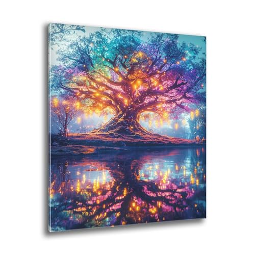 Diamond Painting Kinder Bäume See Diamond Painting Eckige Steine, Kreativ Set für Erwachsene, DIY Diamant Kristall Arts Set Handbuch Craft für Home Dekoration, Weihnachtsgeschenke 90x120 cm M-126 von Xkogjo