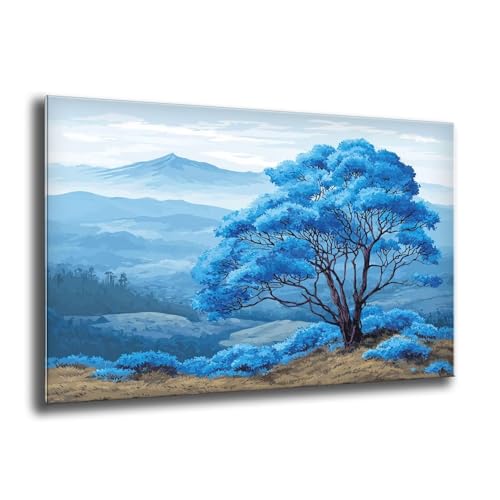 Diamond Painting Kinder Blau Bäume Diamond Painting Runder Steine, Kreativ Set für Erwachsene, DIY Diamant Kristall Arts Set Handbuch Craft für Home Dekoration, Weihnachtsgeschenke 90x120 cm M-131 von Xkogjo