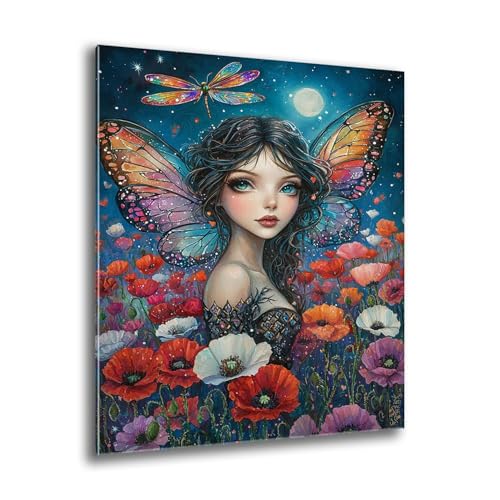 Diamond Painting Kinder Blumen Schönheit Diamond Painting Runder Steine, Kreativ Set für Erwachsene, DIY Diamant Kristall Set Handbuch Craft für Home Dekoration, Weihnachtsgeschenke 80x110 cm M-101 von Xkogjo