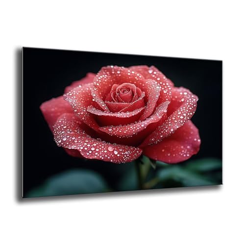 Diamond Painting Kinder Rot Rose Diamond Painting Runder Steine, Kreativ Set für Erwachsene, DIY Diamant Kristall Arts Set Handbuch Craft für Home Dekoration, Weihnachtsgeschenke 80x110 cm M-123 von Xkogjo