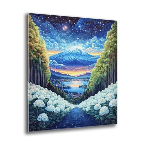 Diamond Painting Kinder Wald Gebirge Diamond Painting Eckige Steine, Kreativ Set für Erwachsene, DIY Diamant Kristall Arts Set Handbuch Craft für Home Dekoration, Weihnachtsgeschenke 90x120 cm M-114 von Xkogjo