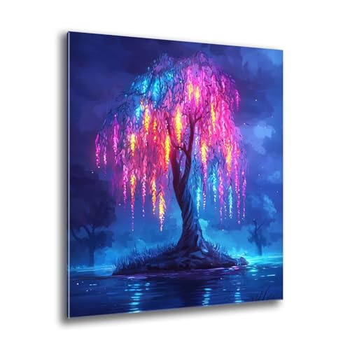 Xkogjo 5D Diamond Painting Erwachsene, Groß Bäume See Diamant Painting Bilder, Bastelset Erwachsene und Kinder, DIY Cross Stickerei Arts Kunsthandwerk für Deko Wohnzimmer Schlafzimmer 60x80 cm M-889 von Xkogjo