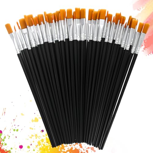 Xmart 120 stück Pinsel Set Kleine Schule Nylon Borstenpinsel Dünne Malpinsel 60 Runde und 60 Flache Pinsel für Körper Gesicht Felsen Leinwand Gemälde zum Zeichnen Künstlerbedarf Schwarz Xmart 120 stück Pinsel Set Kleine Schule Nylon Borstenpinsel Dünne Malpinsel 60 Runde und 60 Flache Pinsel für Körper Gesicht Felsen Leinwand Gemälde zum Zeichnen Künstlerbedarf Schwarz von Xmart
