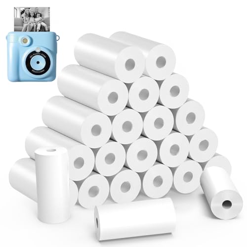 Xmart 24 rollen 57 X 25 mm Thermopapier Kinderkamera Thermorollen Mini Thermodrucker Papier Weiß Nachfülldruckpapier Null Tinten Druckpapier Einfach Auszutauschen für Sofortdruckkamera von Xmart
