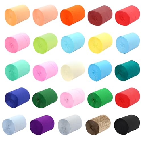 Xmart 26 stück Krepppapier Kreppband Bunt Crepe Papier Regenbogen KreppbäNder DIY Papier Streamer Papierfalten Basteln 20 Farben für Hochzeit Geburtstags Party Feier Dekoration 4.5cm x 10m Xmart 26 stück Krepppapier Kreppband Bunt Crepe Papier Regenbogen KreppbäNder DIY Papier Streamer Papierfalten Basteln 20 Farben für Hochzeit Geburtstags Party Feier Dekoration 4.5cm x 10m von Xmart