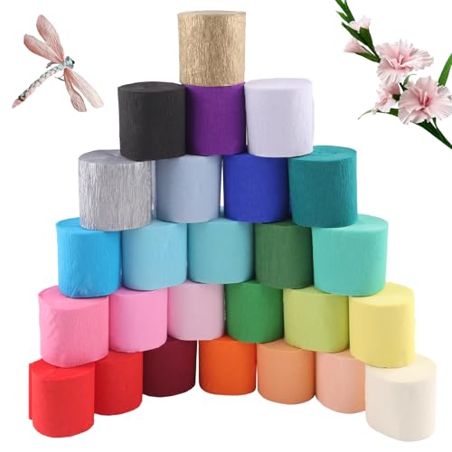 Xmart 26 stück Krepppapier Kreppband Bunt Crepe Papier Regenbogen KreppbäNder DIY Papier Streamer Papierfalten Basteln für Hochzeit Geburtstags Party Feier Dekoration 4.5cm x 10m Xmart 26 stück Krepppapier Kreppband Bunt Crepe Papier Regenbogen KreppbäNder DIY Papier Streamer Papierfalten Basteln für Hochzeit Geburtstags Party Feier Dekoration 4.5cm x 10m von Xmart