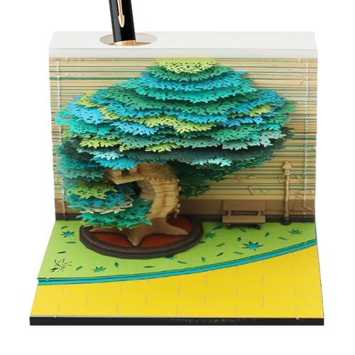 3D Baum Kalender Kreatives Baumform Papierskulptur Tischkalender Mit Acryl-Cover, Notizblock Schreibtischdeko Für Weihnachten, Einweihungsfeiern, Schule, Wohnheim 8,5x8,5x6,3cm 3D Baum Kalender Kreatives Baumform Papierskulptur Tischkalender Mit Acryl-Cover, Notizblock Schreibtischdeko Für Weihnachten, Einweihungsfeiern, Schule, Wohnheim 8,5x8,5x6,3cm von Xmccvt
