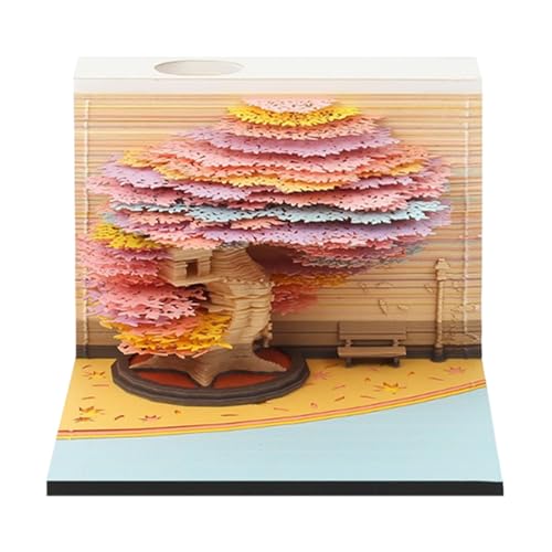 3D Baum Kalender Kreatives Baumform Papierskulptur Tischkalender Mit Acryl-Cover, Notizblock Schreibtischdeko Für Weihnachten, Einweihungsfeiern, Schule, Wohnheim 8,5x8,5x6,3cm 3D Baum Kalender Kreatives Baumform Papierskulptur Tischkalender Mit Acryl-Cover, Notizblock Schreibtischdeko Für Weihnachten, Einweihungsfeiern, Schule, Wohnheim 8,5x8,5x6,3cm von Xmccvt