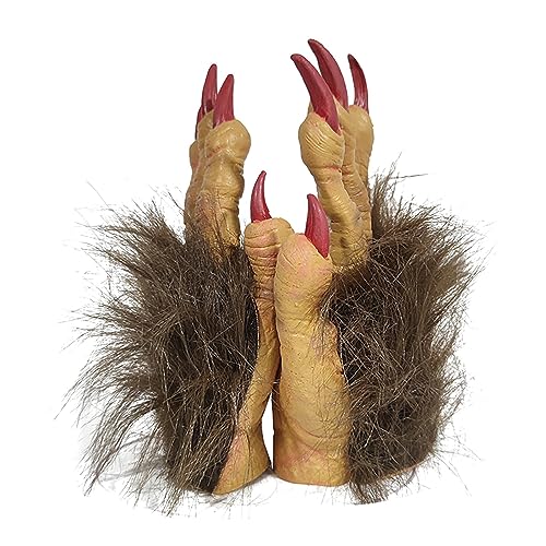 Xmiral Bastelbart Halloween warmes Kostüm Tiertext Open Finger Cosplay Gipsbinden Basteln (Khaki, One Size) von Xmiral