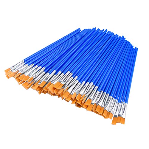 Xmiral Pinsel für Detailmalerei, Flachpinsel, 100 Stück, kleine Masse, Büro- und Schreibwaren Mal Haus Xmiral Pinsel für Detailmalerei, Flachpinsel, 100 Stück, kleine Masse, Büro- und Schreibwaren Mal Haus von Xmiral