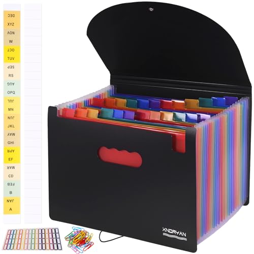 Dokumentenmappe A4, Xndryan 24 Fächer Fächermappe Sortiermappe Grosse Kapazität Regenbogen Dokumenten Organizer Papier Organizer Aktendulli für Zuhause oder Büro Dokumente Dokumentenmappe A4, Xndryan 24 Fächer Fächermappe Sortiermappe Grosse Kapazität Regenbogen Dokumenten Organizer Papier Organizer Aktendulli für Zuhause oder Büro Dokumente von Xndryan