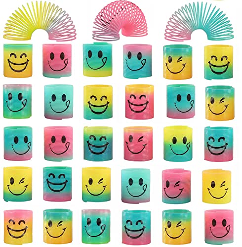Give Aways Kindergeburtstag 36 Stück Regenbogenspirale für Kinder, Mini Springspielzeug Regenbogen Kleine Spiralen kleine Gastgeschenke Kindergeburtstag Mini Geschenke Kinder Spielzeug Mitgebsel von Xndryan