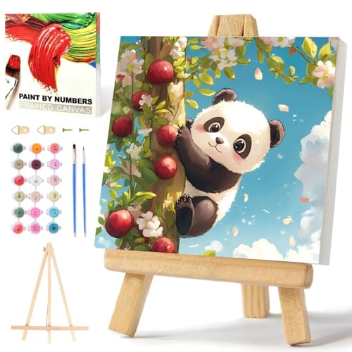 Malen Nach Zahlen Kinder Panda Mit Rahmen, Tiere Malen nach Zahlen Kits Anfänger, Painting by Number Panda, Geeignet Als Geschenk und Heimdekoration 20x20 cm Malen Nach Zahlen Kinder Panda Mit Rahmen, Tiere Malen nach Zahlen Kits Anfänger, Painting by Number Panda, Geeignet Als Geschenk und Heimdekoration 20x20 cm von Xobers art