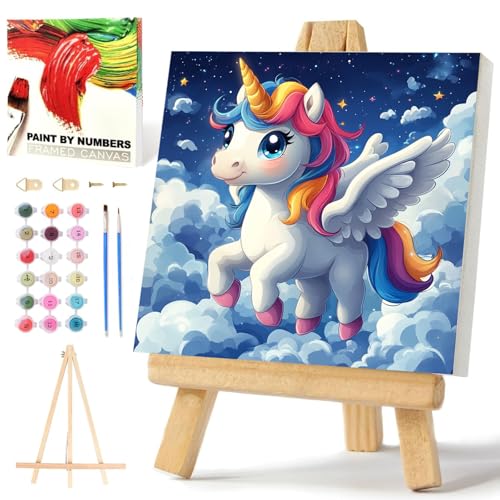 Malen Nach Zahlen Kinder Pferd, Tiere Malen nach Zahlen Kits Anfänger Mit Rahmen, Painting by Number horse, Geeignet Als Geschenk und Heimdekoration 20x20 cm Malen Nach Zahlen Kinder Pferd, Tiere Malen nach Zahlen Kits Anfänger Mit Rahmen, Painting by Number horse, Geeignet Als Geschenk und Heimdekoration 20x20 cm von Xobers art