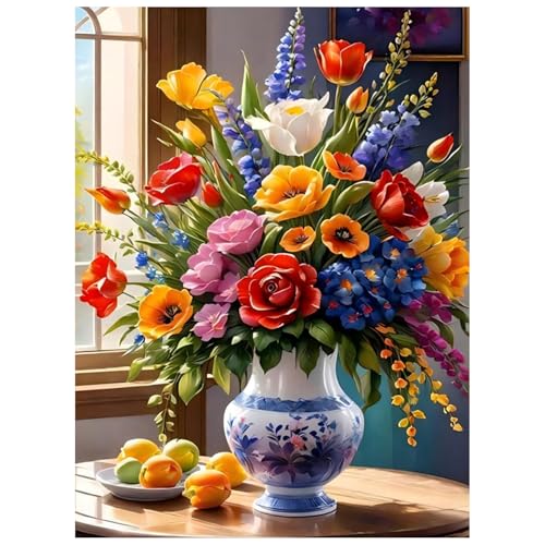 Xobers art Diamond Painting für Erwachsene, Blume, Diamantmalerei, für Erwachsene, Früchte und Blumen, Diamantmalerei für Heimdekoration und Geschenk, 30 x 40 cm Xobers art Diamond Painting für Erwachsene, Blume, Diamantmalerei, für Erwachsene, Früchte und Blumen, Diamantmalerei für Heimdekoration und Geschenk, 30 x 40 cm von Xobers art
