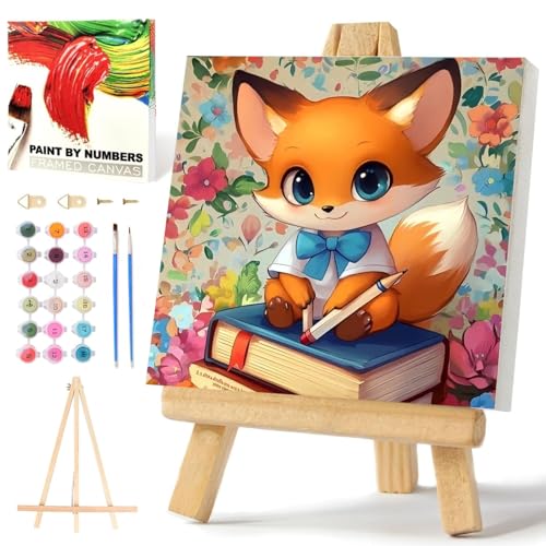 Xobers art Malen Nach Zahlen Kinder Fuchs Mit Rahmen, Tiere Malen nach Zahlen Kits Anfänger, Painting by Number Animals, Geeignet Als Geschenk und Heimdekoration 20x20 cm Xobers art Malen Nach Zahlen Kinder Fuchs Mit Rahmen, Tiere Malen nach Zahlen Kits Anfänger, Painting by Number Animals, Geeignet Als Geschenk und Heimdekoration 20x20 cm von Xobers art