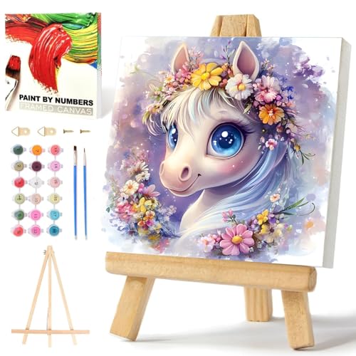 Xobers art Malen Nach Zahlen Kinder Pferd Mit Rahmen, Tiere Malen nach Zahlen Kits Anfänger, Painting by Number Animals, Geeignet Als Geschenk und Heimdekoration 20x20 cm Xobers art Malen Nach Zahlen Kinder Pferd Mit Rahmen, Tiere Malen nach Zahlen Kits Anfänger, Painting by Number Animals, Geeignet Als Geschenk und Heimdekoration 20x20 cm von Xobers art