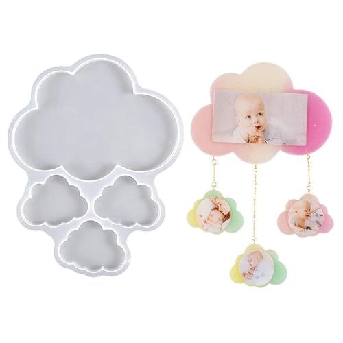 XoeLLe Gießformen Silikon Wolken Anhänger, Epoxidharz Silikonformen Gießformen, Formen für Gips Gießen, Kerzenformen Silikon, für Dekoration DIY Formen Wolken Silikonform(Wolken) von XoeLLe