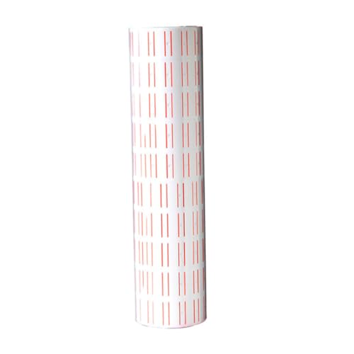 10 Rollen 6000 Stücke Etikettpapier für MX-5500 Preis Gun Labeller-Office Supermarkt Bibliothek Vorräte (1, 17 in) von Xoeryoy