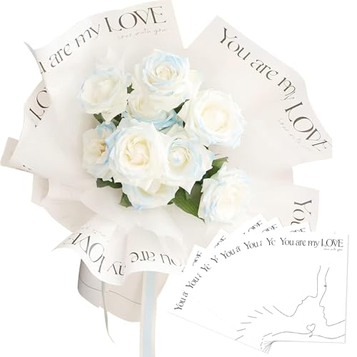 100 Blumenblumenpapier 12x18 wasserdichte verdickte koreanische Blumenstraußpapier für Geburtstag Hochzeitsurlaub Dekoration von Xoeryoy