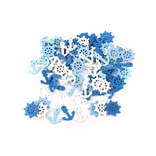 100pcs Modestil Anker Helm Anhänger Chic Nautical Knöpfe Multi -Nutzungs -Scrapbooking -Knopfverzierungen von Xoeryoy