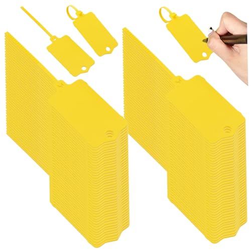 100pcs Schlüssel Tags wiederverwendbare Kunststoff -Tags Blankendichtung Versand mit selbstschleifen Schwänzen wasserdicht von Xoeryoy