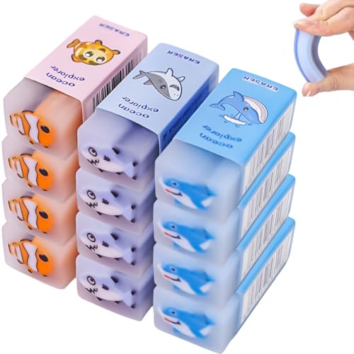 12pcs niedliche Radiergummis für Kinder, Ozeanthema Duftgummi, perfekt für Klassenzimmerpreise, Partygeschäfte und Geschenke im Klassenzimmer 12pcs niedliche Radiergummis für Kinder, Ozeanthema Duftgummi, perfekt für Klassenzimmerpreise, Partygeschäfte und Geschenke im Klassenzimmer von Xoeryoy