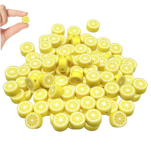200pcs Zitronenperlen, 10 mm weich von Xoeryoy