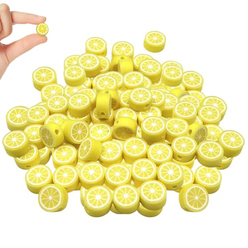 200pcs Zitronenperlen, 10 mm weich von Xoeryoy
