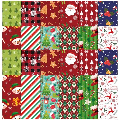 24pcs Weihnachtskarton 12x12 doppelseitiges Muster -Weihnachtspapier für Kartenherstellung für DIY -Fotoalbum Journal Dekor für Kartenherstellung von Xoeryoy