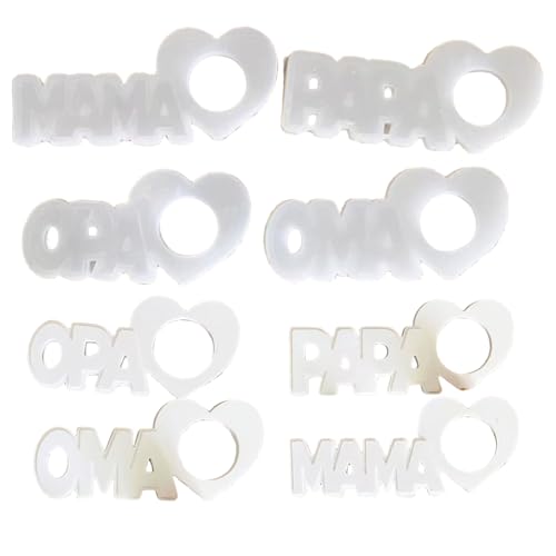 4pcs Briefformformen, Oma/Opa/Mama/Papa -Gipsguss Silikonbriefform für Epoxidharz Crafts Muttertag Vaters 4pcs Briefformformen, Oma/Opa/Mama/Papa -Gipsguss Silikonbriefform für Epoxidharz Crafts Muttertag Vaters von Xoeryoy