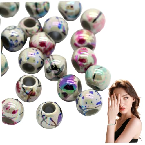 500pcs Perlen für das Handwerk, die multikfarben runde, lose Lochperlen ideal für Schmuckherstellung, Armbänder, Halskette und andere Handwerks von Xoeryoy