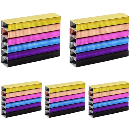 6000 PCS Staples Nachfüllung, 2x0, 5 -Zoll -Metallfärben, ideal für Zuhause, Schule, Büro && von Xoeryoy