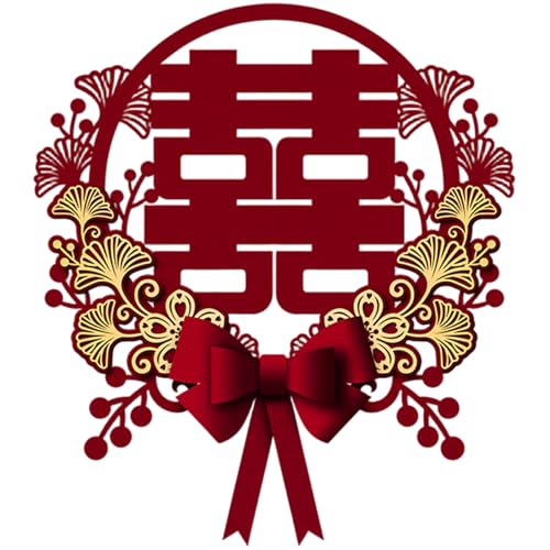 Chinesische Hochzeitsdekoration, 16x14 Zoll traditionelle Doppel -Glück -Dekoration, romantische Hochzeitsaufkleber für Tür, Fenster, Wand Chinesische Hochzeitsdekoration, 16x14 Zoll traditionelle Doppel -Glück -Dekoration, romantische Hochzeitsaufkleber für Tür, Fenster, Wand von Xoeryoy