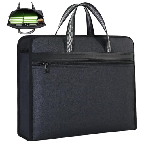Dokumenttasche A4 Multi-Tocket-wasserdichte und kratzfeste Leinwand-Dateibeutel für Männer mit tragbarem Reißverschlussbeutel für Büro von Xoeryoy