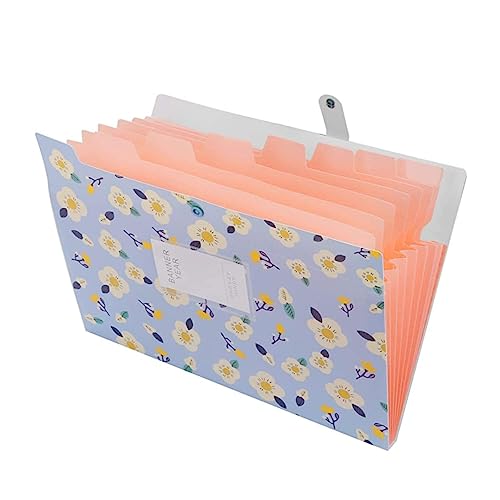 Erweiterung Dateiordner, Erweiterung der Akkordeon -Datei Organisatoren tragbare A4 -Ordner Kunststoff -Dokument -Organizer -Tasche Tasche mit Snaptaste, Blau, Blau von Xoeryoy