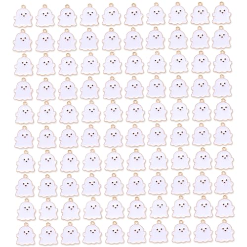 Ghost Perlen 100pcs DIY Zinklegierung süße Halloween -Perlen für Schmuckherstellung, Schlüsselbund, Ohrring -Vorräte Ghost Perlen 100pcs DIY Zinklegierung süße Halloween -Perlen für Schmuckherstellung, Schlüsselbund, Ohrring -Vorräte von Xoeryoy
