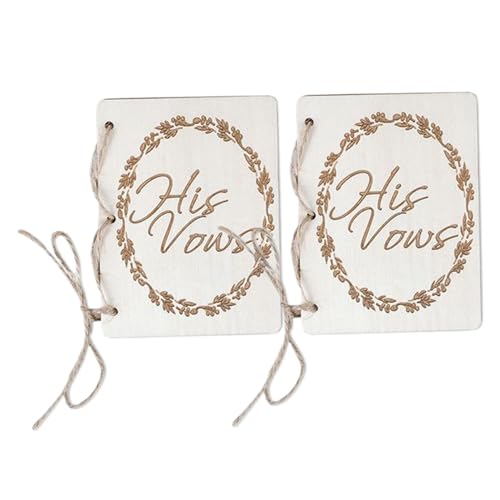 Hochzeits Gelübbebücher, 2pcs hölzerne und ihre Gelübbücher mit Hanfseil, Gästebuch für Hochzeit, Foto -Requisite, Brautduschengeschenke von Xoeryoy