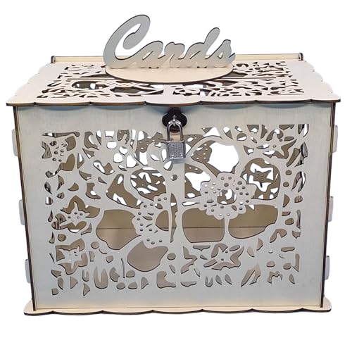 Hochzeitskartenschachtel für Empfang Großer rustikaler hölzerner DIY -Umschlag Geschenkkartenbox mit Schlossschlitz & Schild für Empfang Jubiläumsgeburtstagsfeiern Hochzeitskartenschachtel für Empfang Großer rustikaler hölzerner DIY -Umschlag Geschenkkartenbox mit Schlossschlitz & Schild für Empfang Jubiläumsgeburtstagsfeiern von Xoeryoy