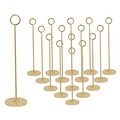Place -Kartenhalter Edelstahl -Tischnummer Halter 7.87 '' Tischpflege für Hochzeit, Bankett, Restaurant (Gold, 16pcs/Set) von Xoeryoy