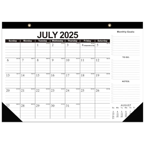 Schreibtischkalender 2025-2026, 17x12in 18 monatlich hängende Wandkalender von Juli 2025 bis Dezember 2026 mit Aufgabenliste von Xoeryoy