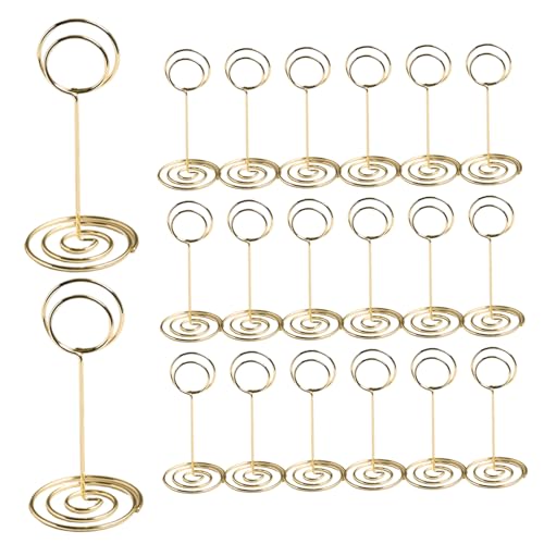 Tischnummernhalter 20pcs 3.3x1.6 Metall Elegant Decorative Gold Place -Kartenhalter für Hochzeit, Meeting, Bankett von Xoeryoy