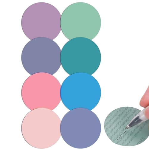 Transparente Sticky Notes 400pcs 8 verschiedene Farben selbstklebend durchscheinende Sticky Notes wasserdichte Runde für Bücher Hersteller, Schulpraxisstil Style2 Transparente Sticky Notes 400pcs 8 verschiedene Farben selbstklebend durchscheinende Sticky Notes wasserdichte Runde für Bücher Hersteller, Schulpraxisstil Style2 von Xoeryoy